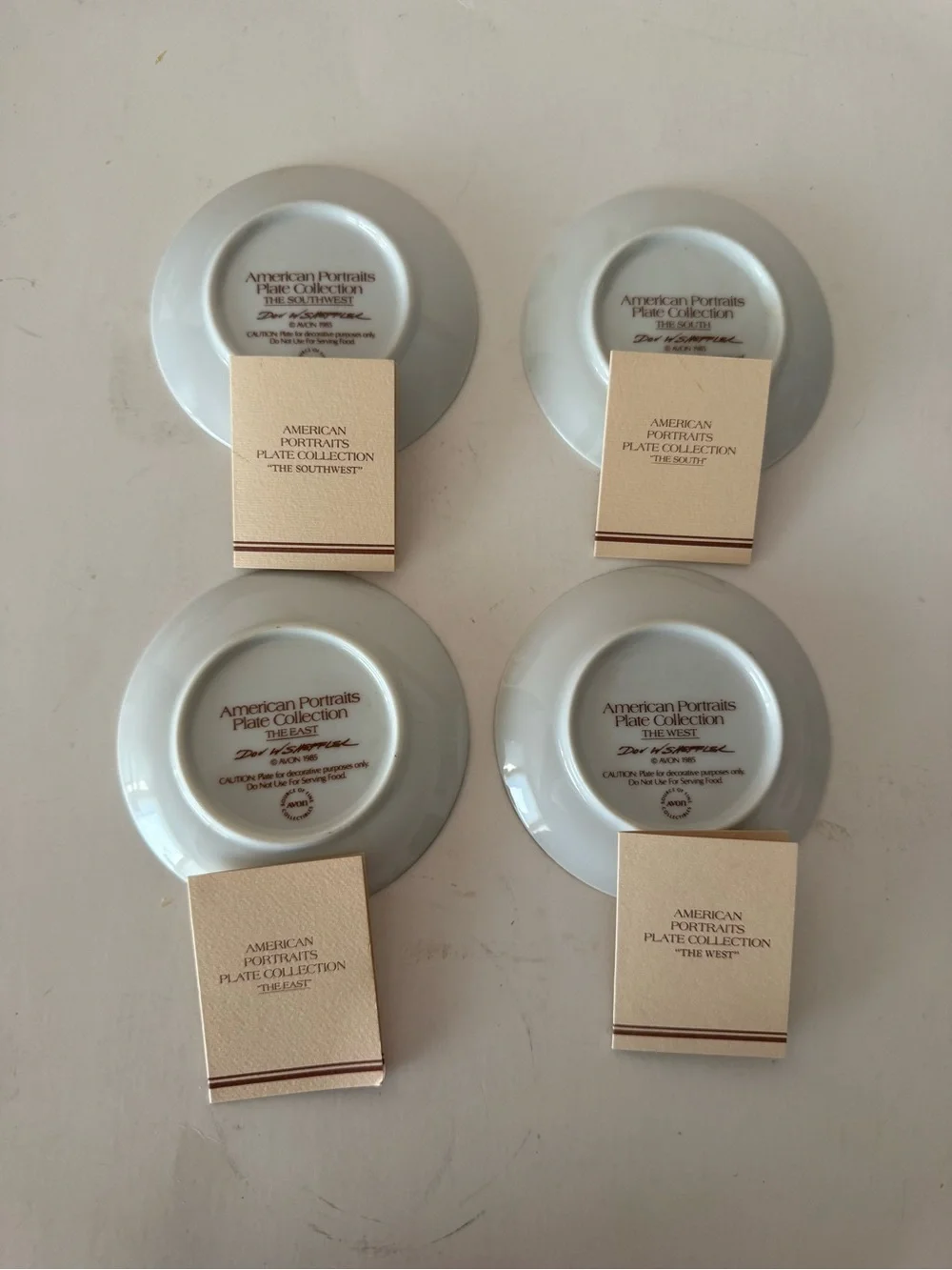 Decorative Avon American Scene Accent Plates. Set of 4. America250. Americana